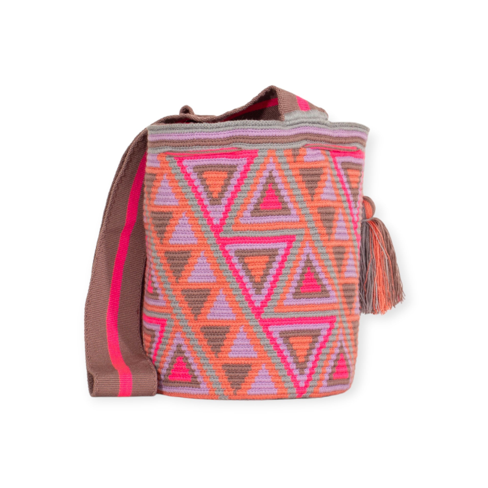 Bolso bandolera geométrico | Sorbete rosa