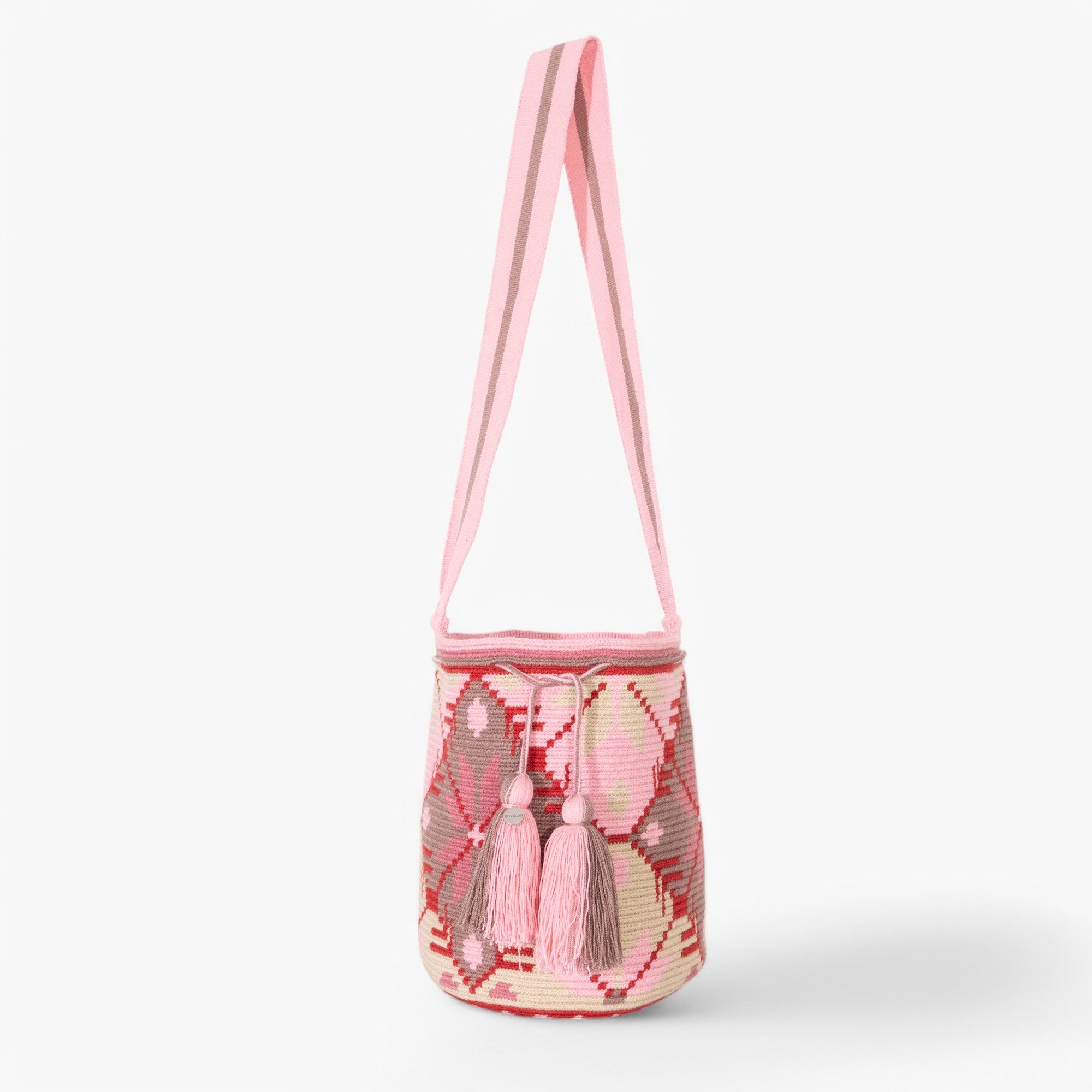 Geometric crossbody bag L | Sunny pink