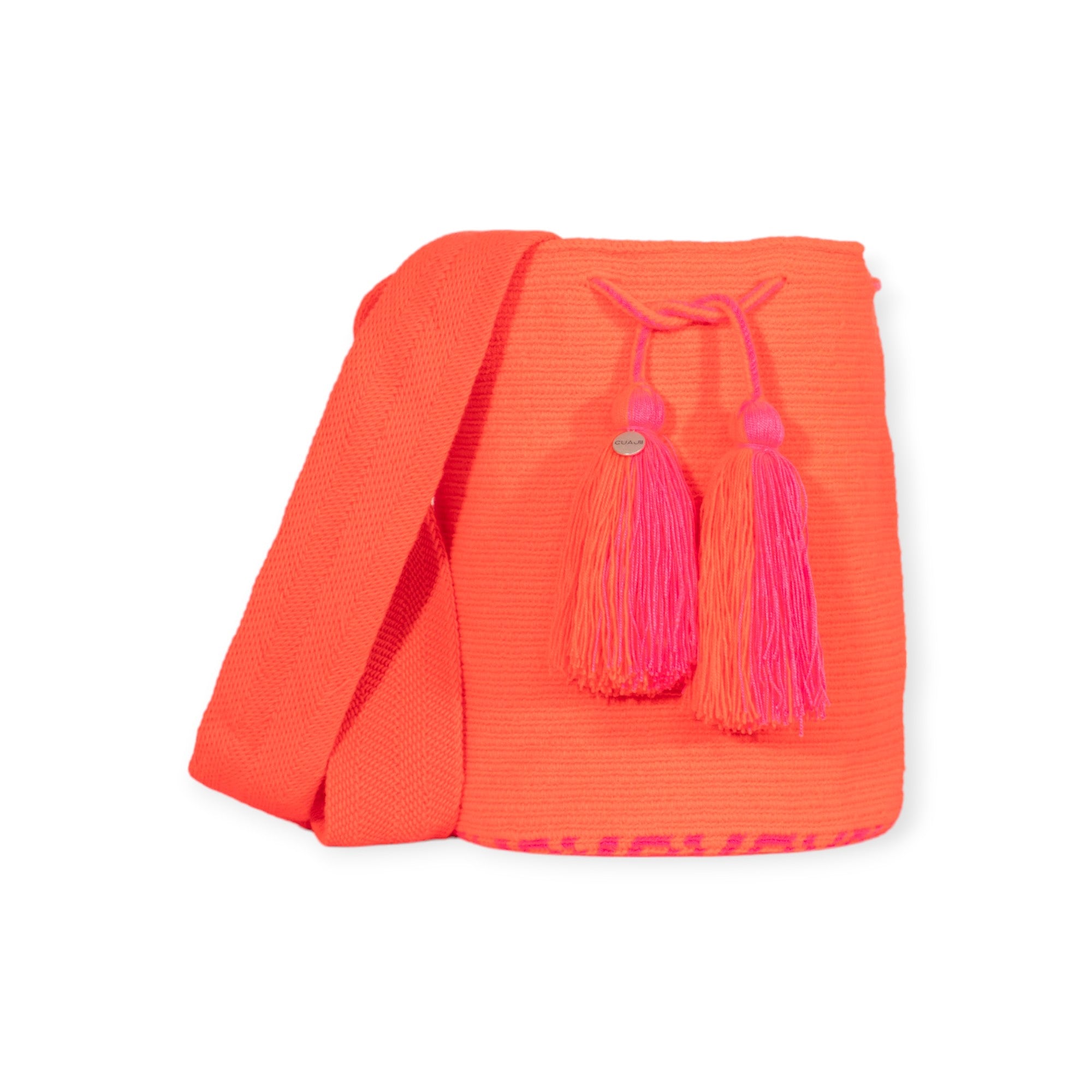 Bolso bandolera liso L | Mandarina