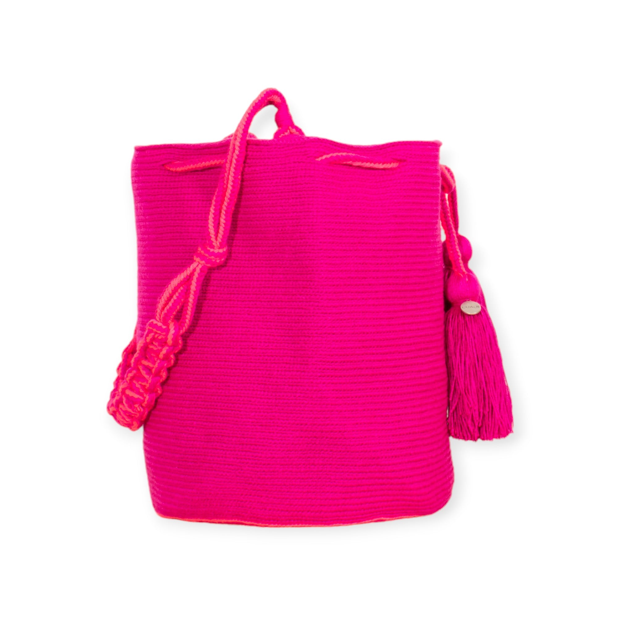 Solid round shoulder bag | Bubblegum