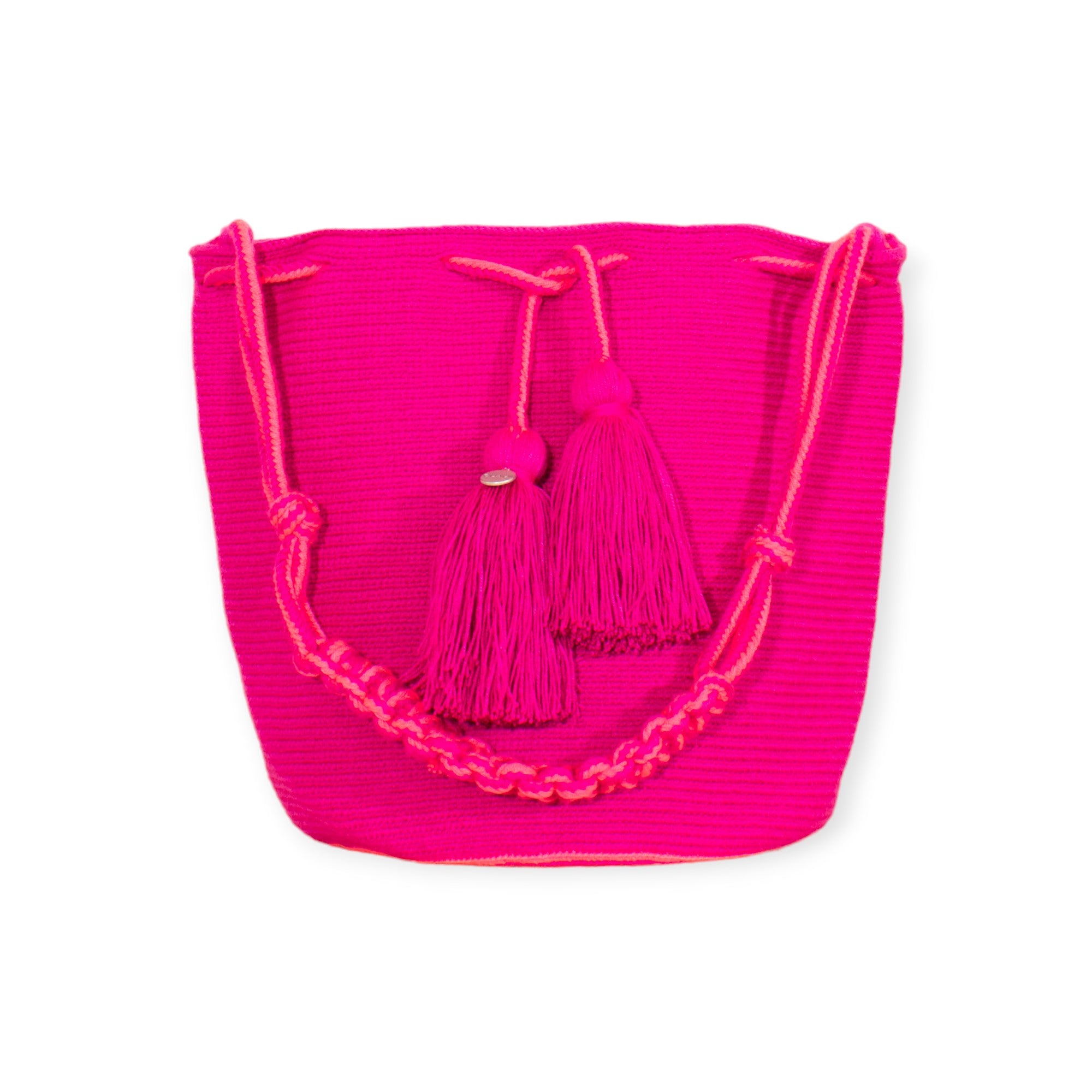 Solid round shoulder bag | Bubblegum