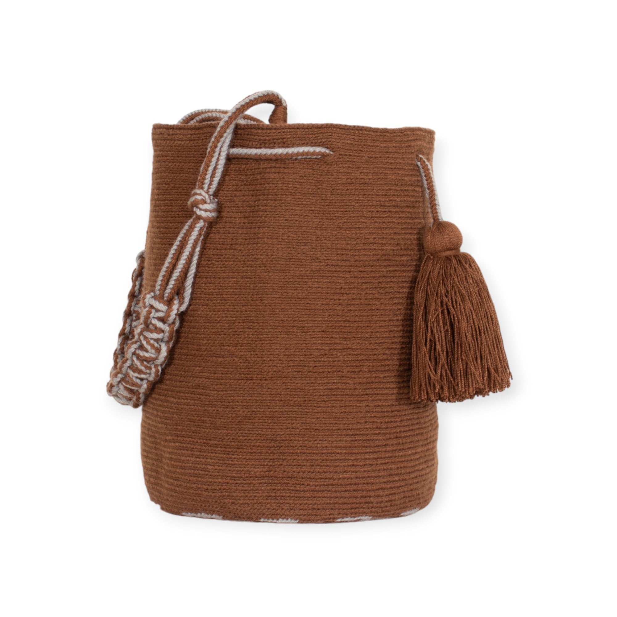 Bolso de hombro redondo sólido | Mocha